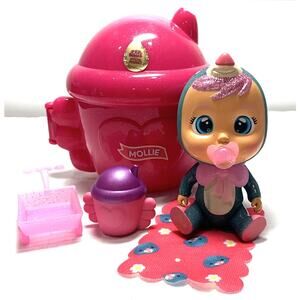Cry Babies MOLLIE with Bottle, a Winged House & Accessories